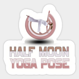 Half moon yoga pose Sticker